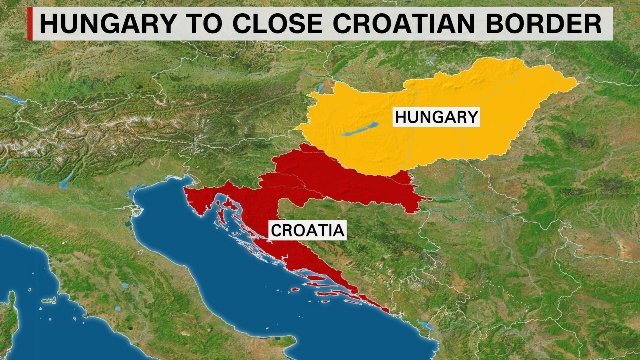 ハンガリー、クロアチアとの国境を封鎖