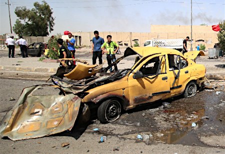 イラク南部で連続自爆テロ、１１人死亡 ＩＳＩＳが犯行声明