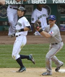 イチロー５戦ぶり無安打、岩隈２敗目