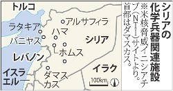 シリア:化学兵器を準備か…政府軍、ガスマスク配布