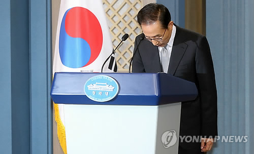 実兄逮捕の韓国大統領、ＴＶで「申し訳ない…」