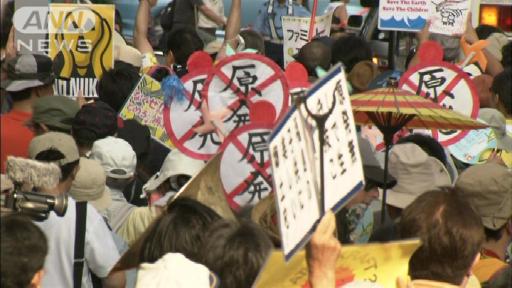 日曜も国会周辺で反原発デモ ネットで呼びかけ