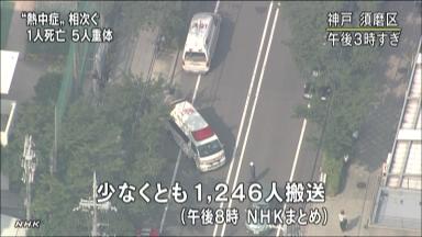 熱中症か １週間で８６００人余搬送