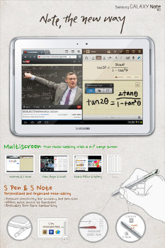 Samsung、スタイラス付属タブ「GALAXY Note 10.1」を8月より各国で販売