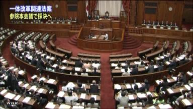 消費増税関連８法が成立 参院本会議で可決