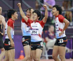 日本、男子４００リレー決勝へ＝全体４位、女子は米国世界新－陸上〔五輪・陸上〕