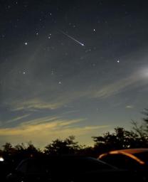 夏の夜空彩る流星群、ピーク 富士山中腹、ファンら歓声