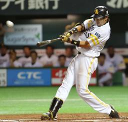 ソフトバンクの柳田がサヨナラ本塁打＝プロ野球・ソフトバンク－ロッテ