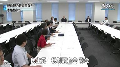 民主税調が１３年度改正方針 環境、医療、農林漁業の減税明記