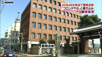 コロシテやる…ＡＫＢ４８を脅迫で書類送検（東京都）