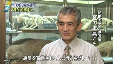 ニホンカワウソ“絶滅”惜しむ声