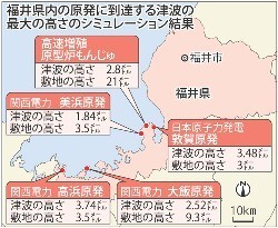 県、津波予測 防災計画見直しも 福井