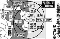 原発防災地域、３０キロ圏に 県が見直し案