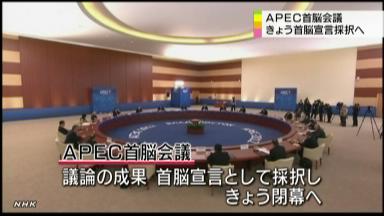 食料輸出規制回避へ討議＝きょう午後、ＡＰＥＣ首脳宣言