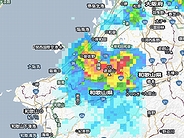 地図上に雨雲の動きを表示する「Yahoo！天気・災害 雨雲ズームレーダー」がオープン