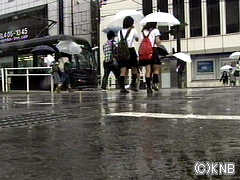 台風接近、交通乱れる