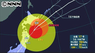 台風17号 足早に北へ 北日本は強風、高波に注意