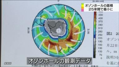 オゾンホール、南極上空で最小に 気象条件が影響