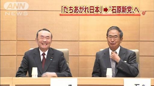 「たちあがれ日本」名義変更で石原新党に合流へ