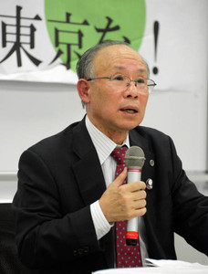 宇都宮氏「脱原発を」 都知事選出馬表明