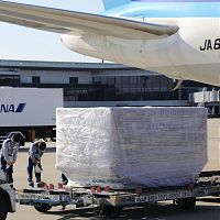 万里の長城遭難、３人の遺体が成田空港に到着