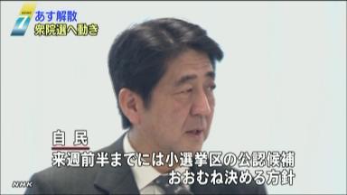 ２０１２衆院選:解散、各党“選挙モード” 前職慌ただしく帰郷 ／香川