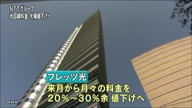 ＮＴＴ東「思いっきり割」 １２月からフレッツ光を最大３３％割引