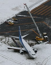 庄内空港オーバーラン:朝から５便欠航