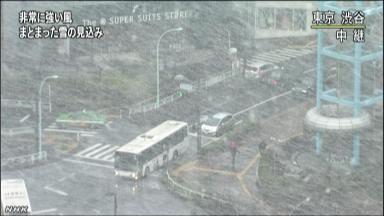 東京都心で初雪＝気象庁