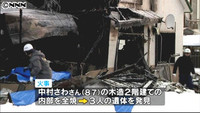 住宅全焼で３人死亡、親子か 北海道（北海道）