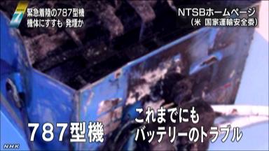 Ｂ７８７型機の納入停止 バッテリー安全確認できるまで