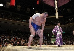 元小結高見盛が引退 独特の気合注入で人気