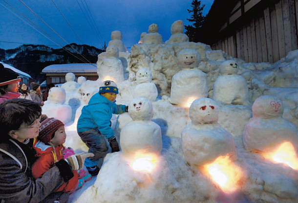 雪だるま お出迎え 白山・桑島