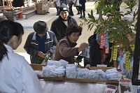 開運わかめ買い無病息災を願う 住吉神社で和布刈祭