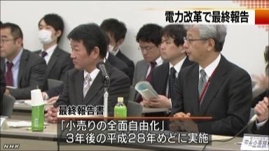 経産省、電力システム改革で報告書－発送電分離、５－７年後