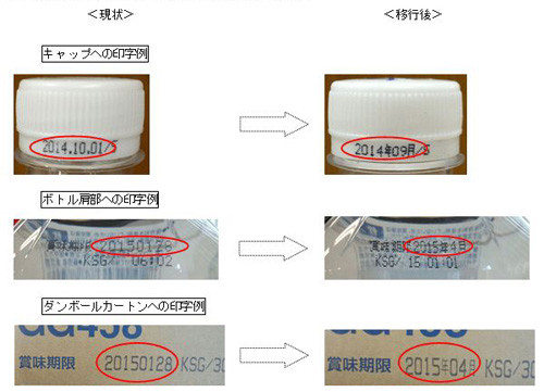 飲料5社、&quot;賞味期限&quot;表示を「年月日」から「年月」へ移行--5月から順次切替