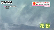 初夏のような陽気「花粉」「黄砂」に注意を