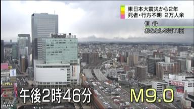 東日本大震災２年:３月１１日、また胸に刻む