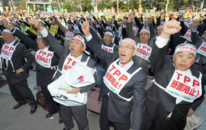 反ＴＰＰ ４０００人が気勢 ＪＡ全中など