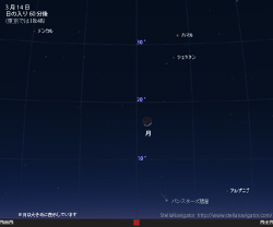 14日夕方、月を目じるしにパンスターズ彗星を探そう