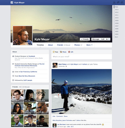 Facebook、タイムラインを新デザインに、アプリとの連携強化
