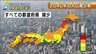 高齢者人口、全都道府県で３割に ２０４０年の推計値