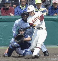 勝者たたえる常葉菊川のエース＝高校野球