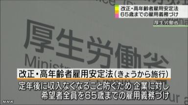 「65歳まで雇用」企業手探り 負担増、若者にしわ寄せも