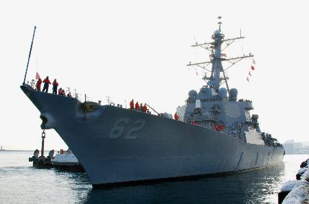 米、イージス艦派遣 韓国沖