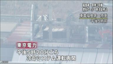 避難住民らから怒りの声 福島原発の冷却施設再停止