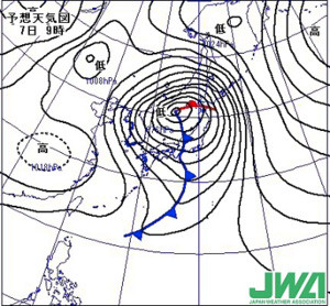 低気圧発達 東北、週末大荒れ