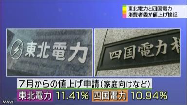 社員多すぎるのでは／四電･東北電値上げ申請審査