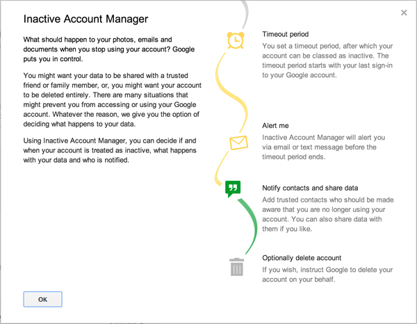 Google、死後にデータを削除・譲渡できるツール「Inactive Account Manager」