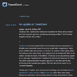 Android/iPhone版「TweetDeck」が5月7日で提供終了 - パソコン版は継続